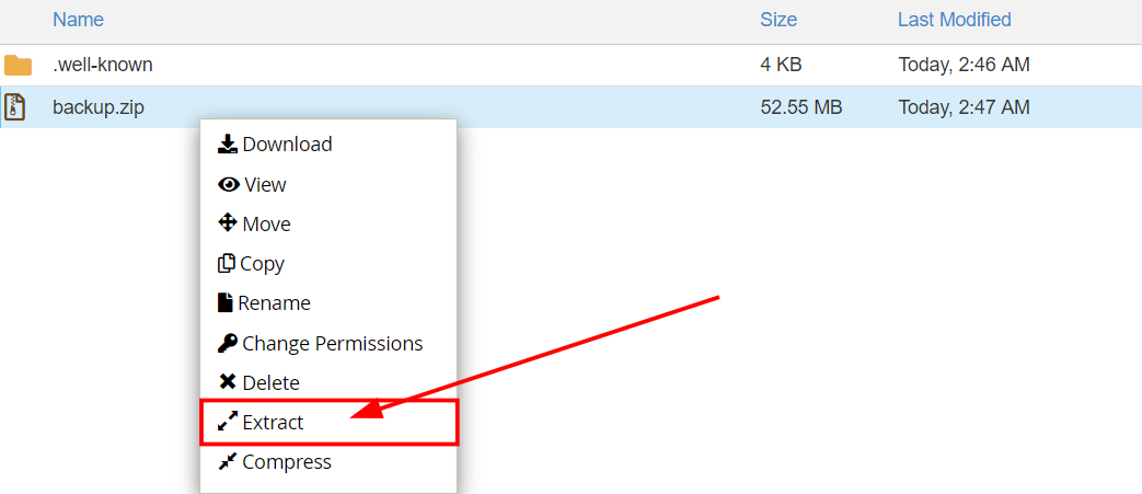 Upload WordPress Files